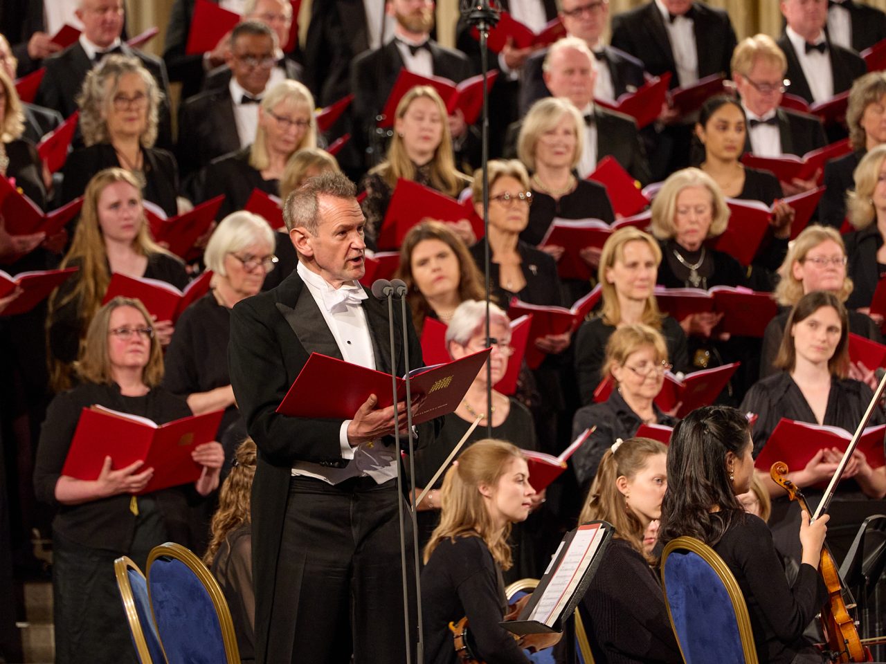 Alexander Armstrong narrating the concert