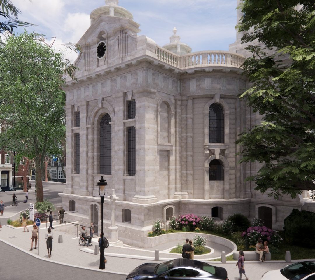 East view of the building showing new access ramp