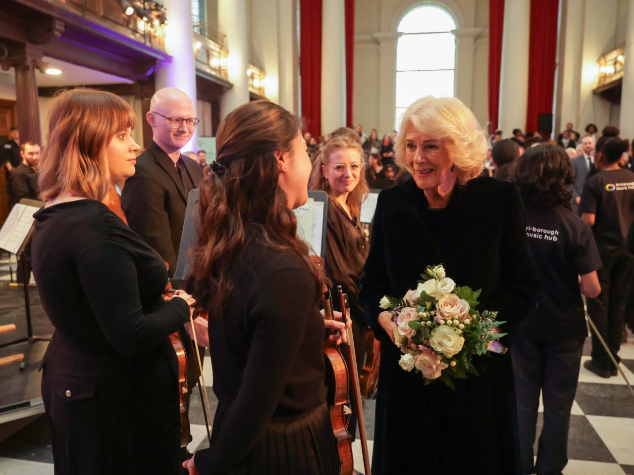 Watch highlights from Her Majesty Queen Camilla's visit to Smith Square Hall